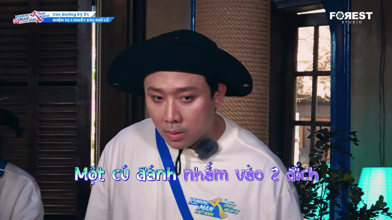 Chi Pu khiến Trấn Thành ôm mũi trên sóng Running Man Vietnam. Nguồn: NSX