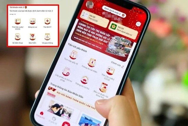 Tài khoản định danh điện tử VNeID tích hợp nhiều loại giấy tờ mang nhiều tiện ích cho người dân. Ảnh minh họa: TL