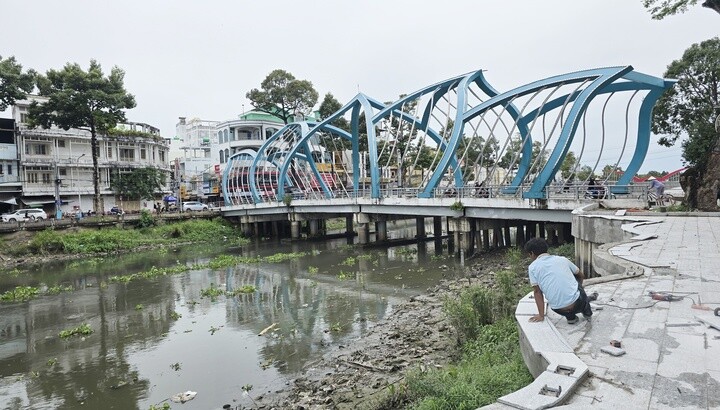 Đoạn sông nơi anh D. mất tích.