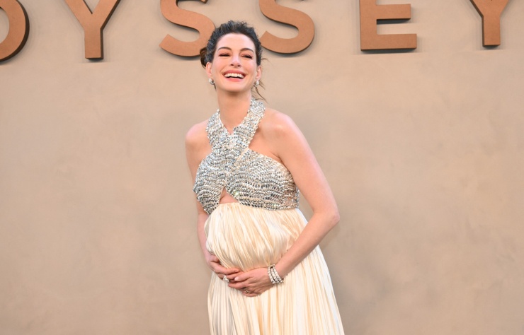 Anne Hathaway tại buổi công chiếu "The Odyssey" ở New York (Mỹ) hồi tháng 7. Ảnh: Angela Weiss/AFP