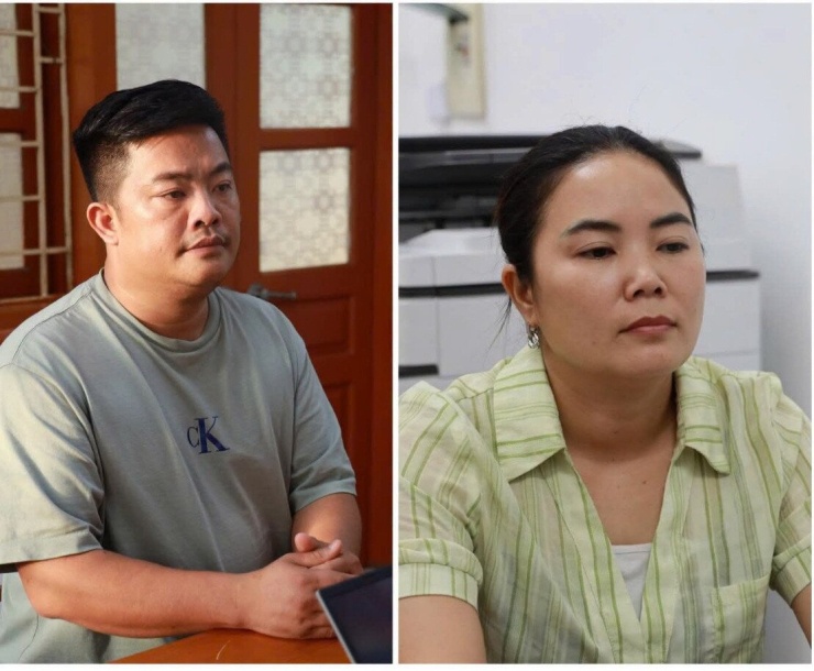 Vũ Hoàng Hải và vợ là Bùi Thị Kim Tuyên bị khởi tố. Ảnh: Bộ Công an