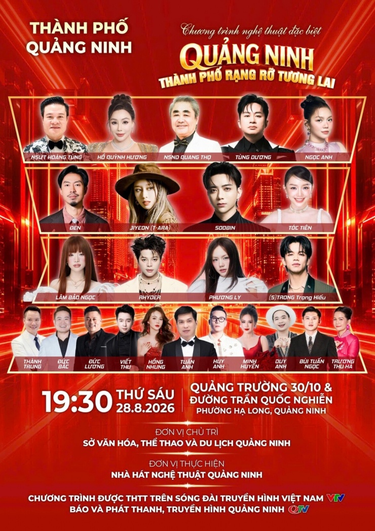 Chương trình nghệ thuật dự kiến 120 phút, được truyền hình trực tiếp trên sóng và các nền tảng số, đồng thời phát trên hệ thống màn hình Led các địa phương trong tỉnh để người dân cùng theo dõi.