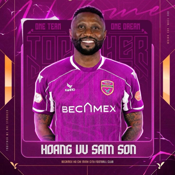 Hoàng Vũ Samson từng rất xuất sắc ở thời đỉnh cao nhưng không có cơ hội thể hiện tài năng tại ĐT Việt Nam. Ảnh: Becamex TP.HCM