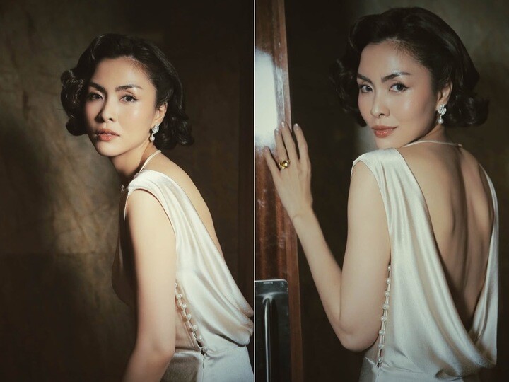 Nhan sắc của Tăng Thanh Hà ở tuổi 40.