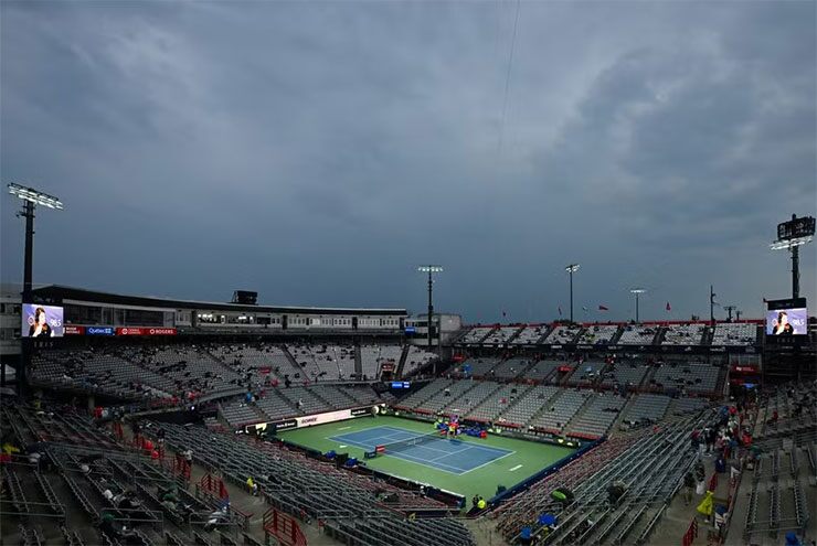 Trời mưa khiến các sân đấu tại Canadian Open bị ảnh hưởng