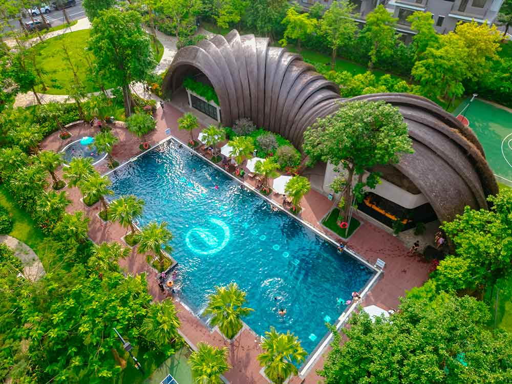 Một Clubhouse hiện đại nằm giữa không gian xanh của Eco Central Park. .