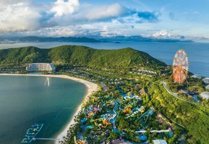 Một góc khung cảnh của VinWonders Nha Trang sau 20 năm phát triển