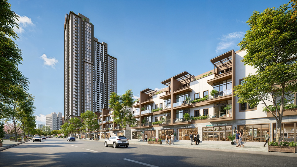 Lợi thế tiếp giáp đường Lương Thế Vinh mở rộng làm gia tăng giá trị của các căn nhà phố tại Iconia Lakeside. Nguồn: NewX Estate.