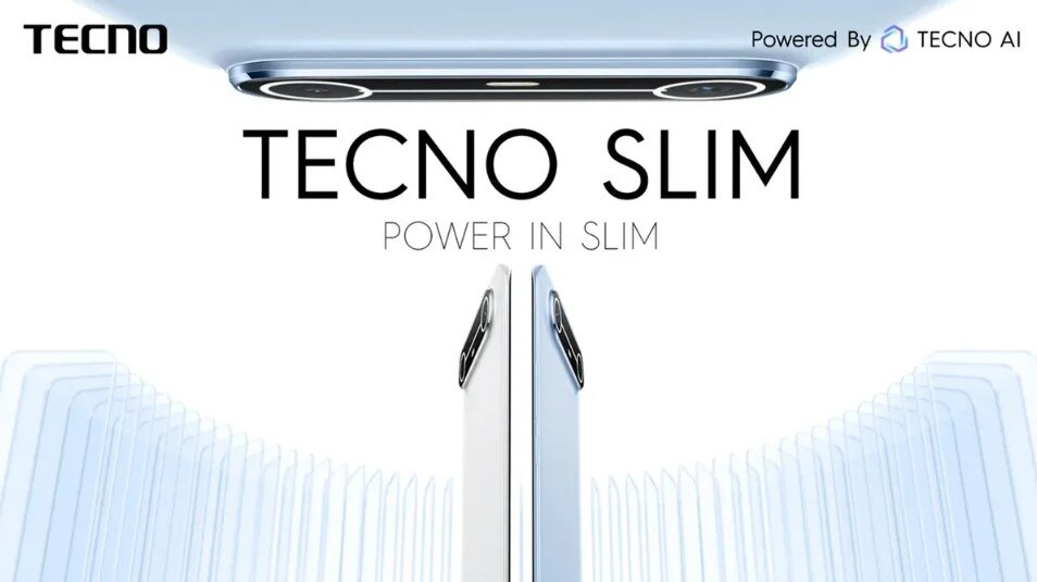 Dòng smartphone của Tecno Slim có thiết kế siêu mỏng.