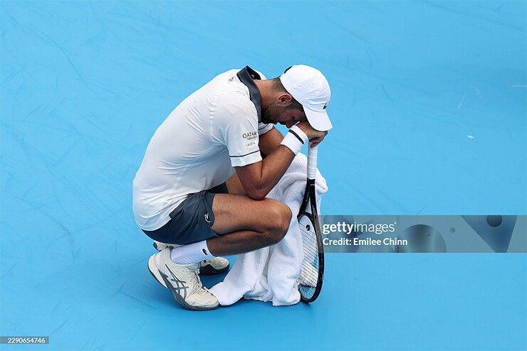 Djokovic liên tục tỏ ra mệt mỏi trong suốt trận đấu trước Thiago Agustin Tirante