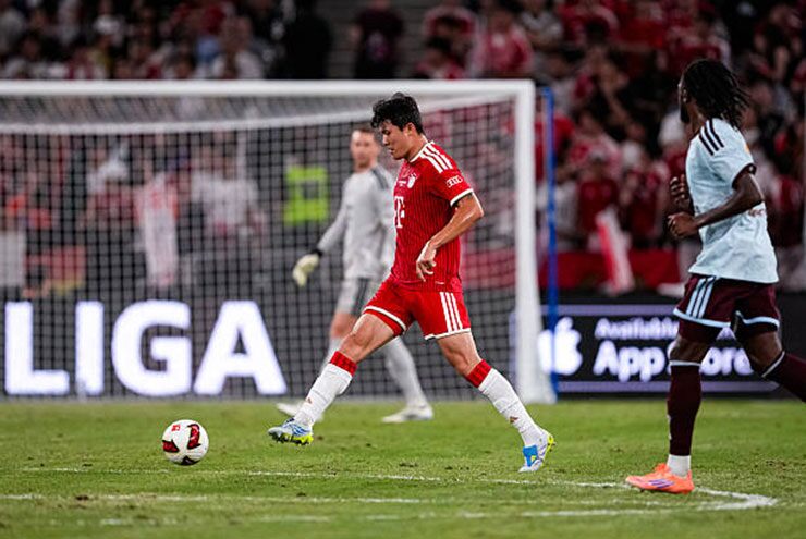 Kim Min Jae, người mở tỷ số cho Bayern trong hiệp 1