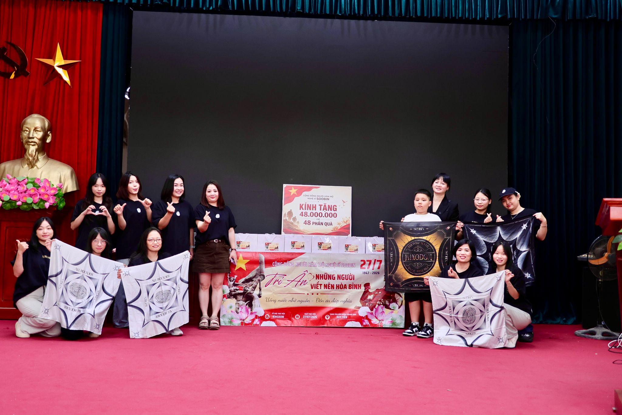 Cộng đồng người hâm mộ nghệ sĩ SOOBIN trao 48 triệu đồng và 48 phần quà tri ân ngày 27/7 - 1