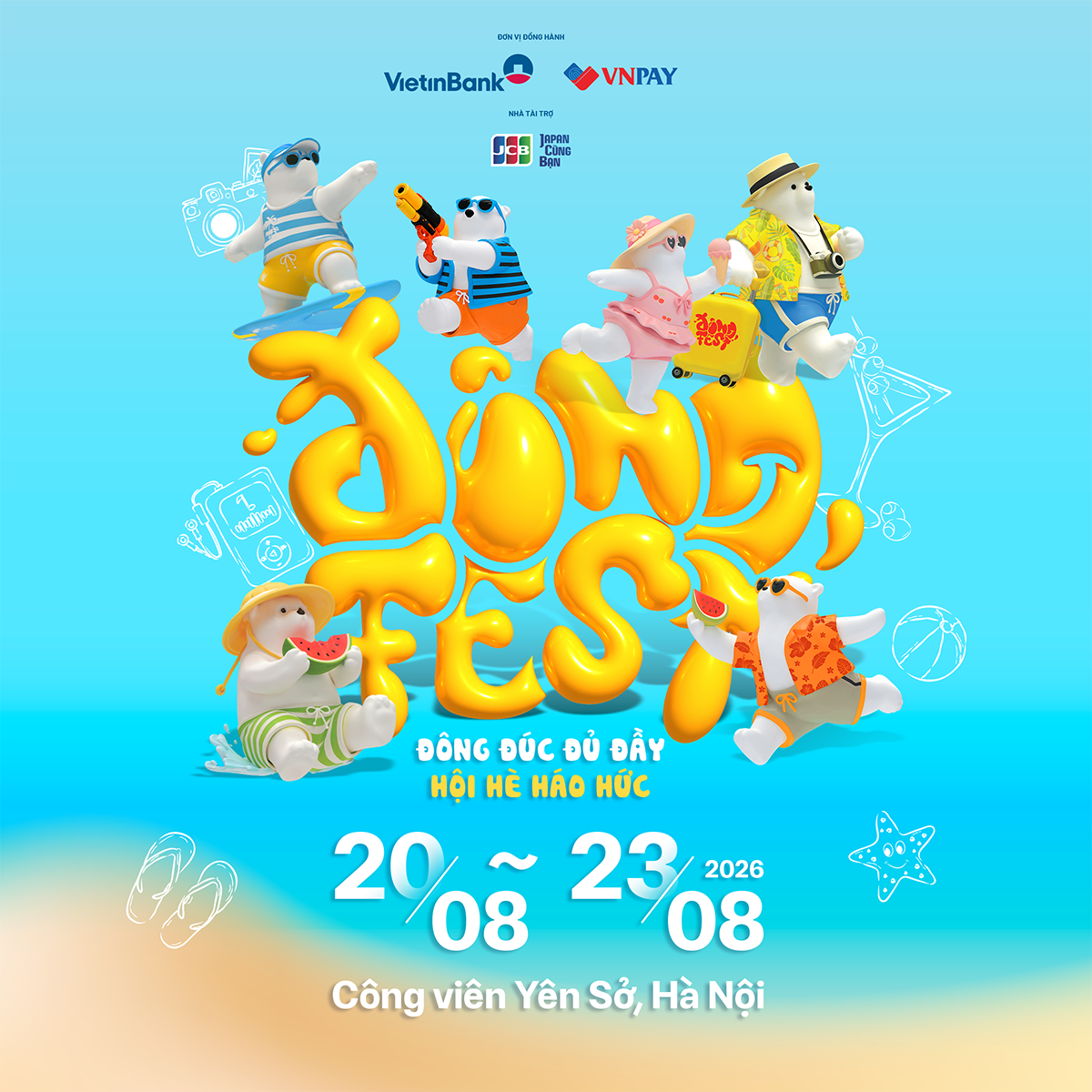 Đông Fest chính thức trở lại, sự kiện diễn ra từ 20 - 23/08/2026 tại công viên Yên Sở, Hà Nội.