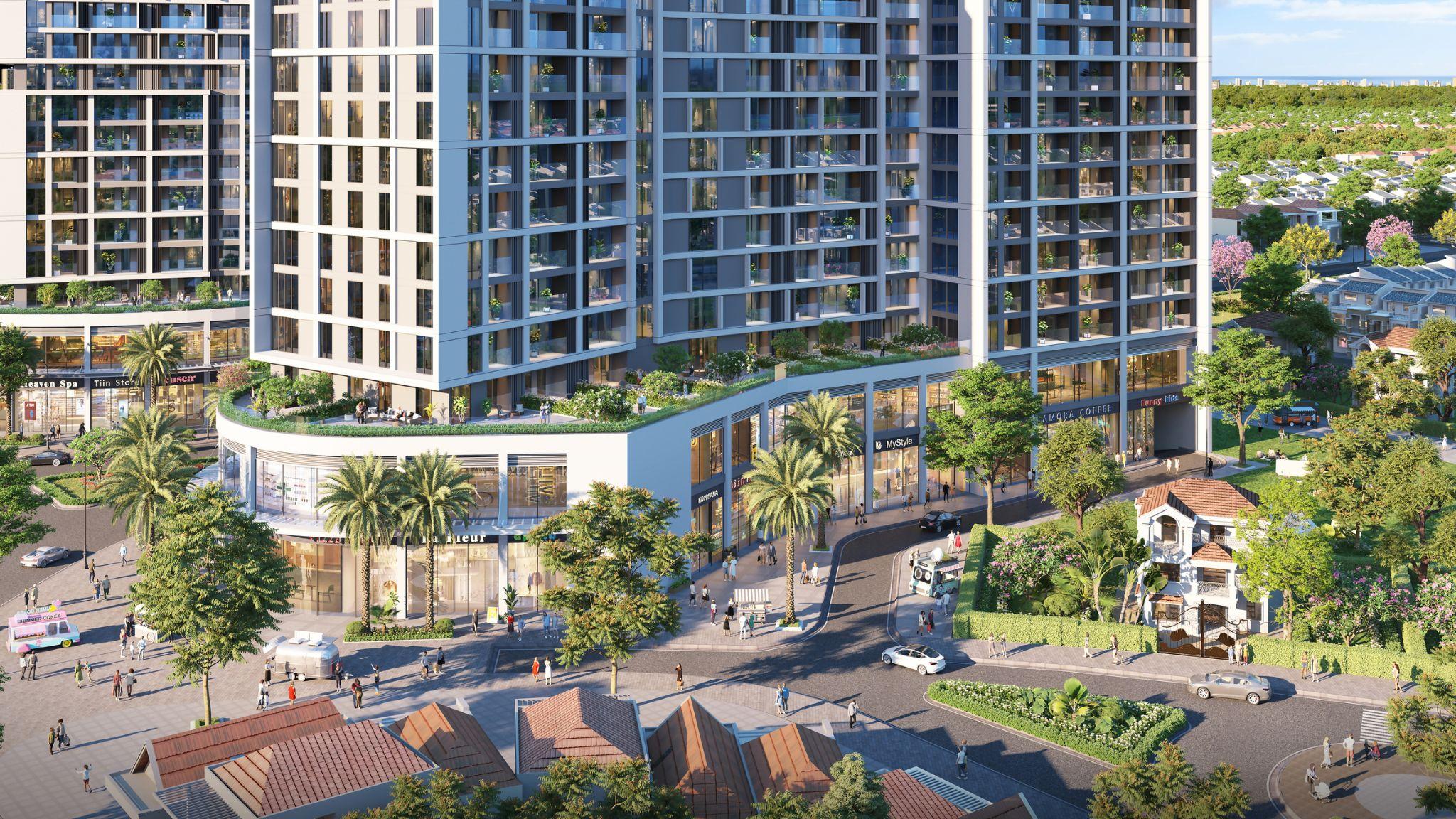 Khả năng biến tấu không gian linh hoạt là ưu điểm vượt trội của shophouse khối đế mang thương hiệu Sun Group. Ảnh minh hoạ: Sun Property.