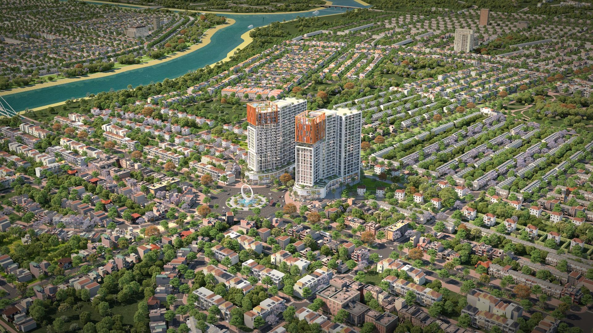 Ba tổ hợp Cora Tower, Spana Tower và S-Light Tower nằm tại những “toạ độ kim cương”, giúp shophouse khối đế duy trì nhịp giao thương bền vững quanh năm. Ảnh: Sun Property.