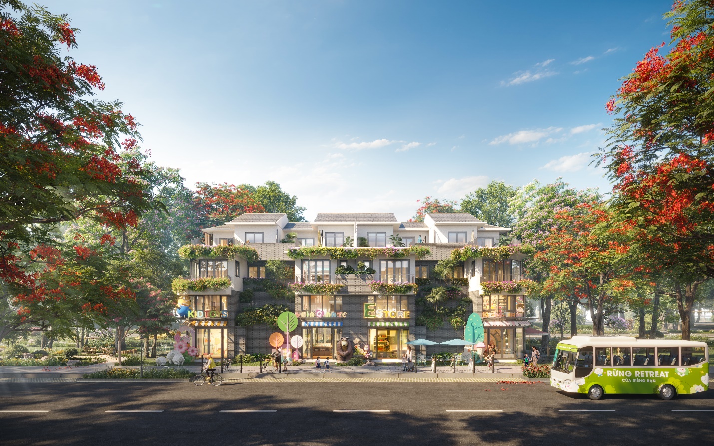 Thiết kế nhà hiện đại, đa dạng diện tích tại Rừng Phượng. 