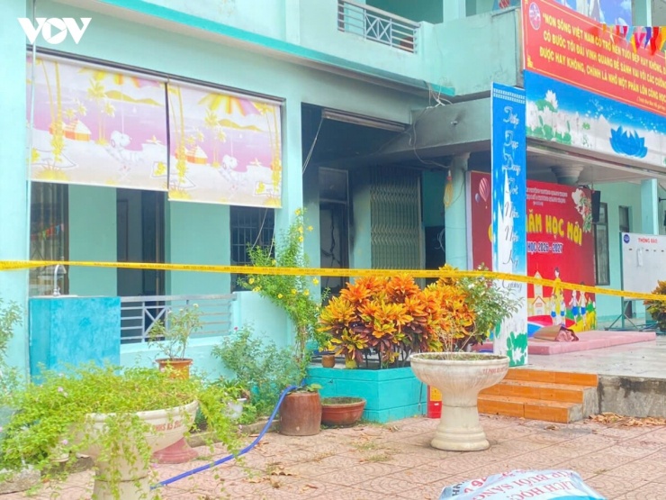 Lực lượng chức năng phong tỏa hiện trường.