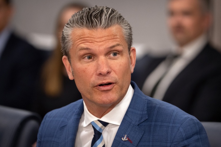 Bộ trưởng Quốc phòng Mỹ Pete Hegseth tại Lầu Năm Góc ngày 2/9. Ảnh: AP