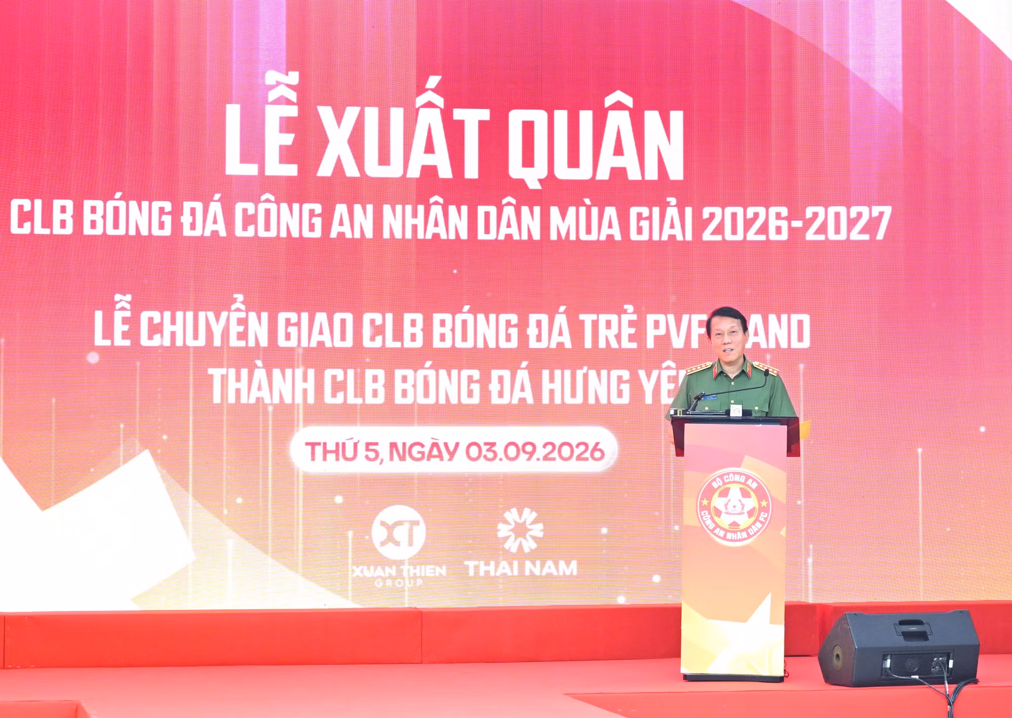 Bộ trưởng Lương Tam Quang phát biểu tại buổi lễ.