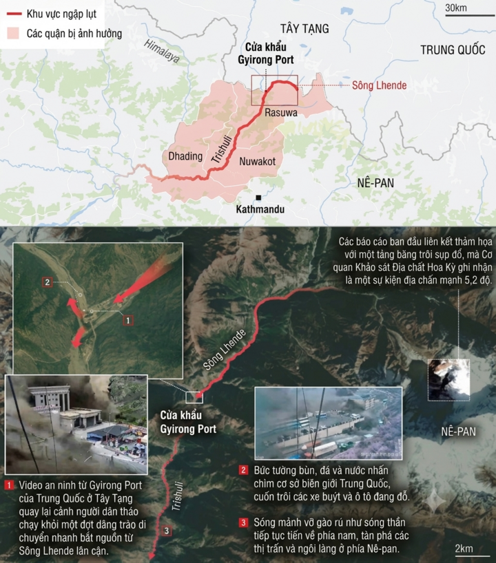 Lược đồ diễn biến sự kiện. (Nguồn: SCMP, AI)