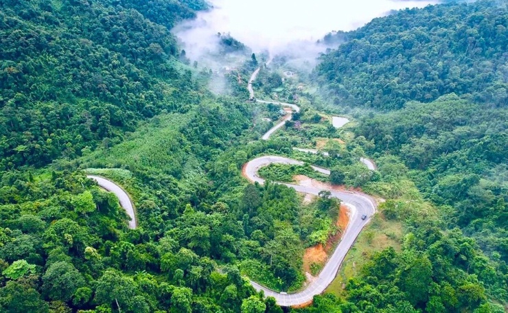 Dốc Chuối đoạn qua xã Mường Quàng, nơi xảy ra tai nạn. Ảnh: Hùng Lê