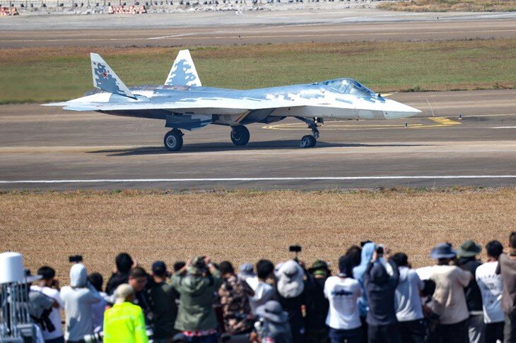 Máy bay chiến đấu Su-57 của Nga. (Ảnh: TASS)