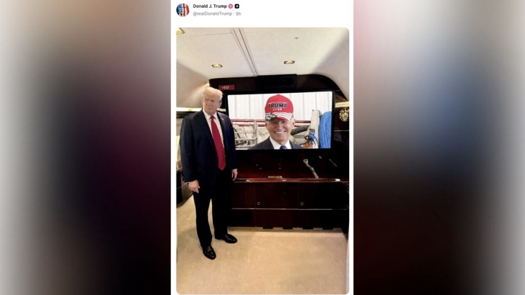 Ông Trump đăng ảnh mỉa mai người tiền nhiệm Joe Biden ngày 6/9. Ảnh: TruthSocial/realDonaldTrump