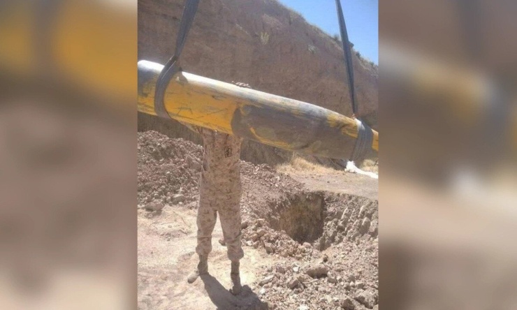 Vật thể được cho là đầu đạn tên lửa AGM-158 JASSM tại tỉnh Kurdistan trong ảnh đăng hôm 7/7. Ảnh: X/AryJeayBackup