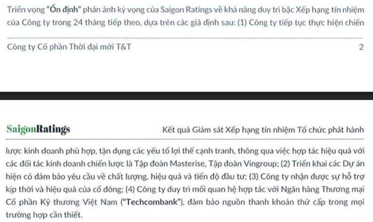 Thời Đại Mới T&T phụ thuộc nhiều vào các mối quan hệ với Masterise, Vingroup, Techcombank. Nguồn: SR