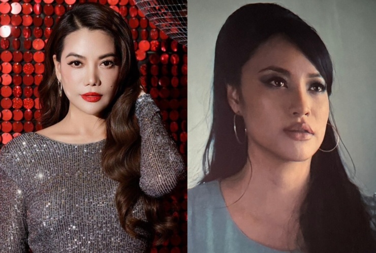 Trương Ngọc Ánh (trái) và diễn viên AI thay thế các phân cảnh của cô trong phim. Ảnh: Facebook Trương Ngọc Ánh/ Đoàn phim cung cấp