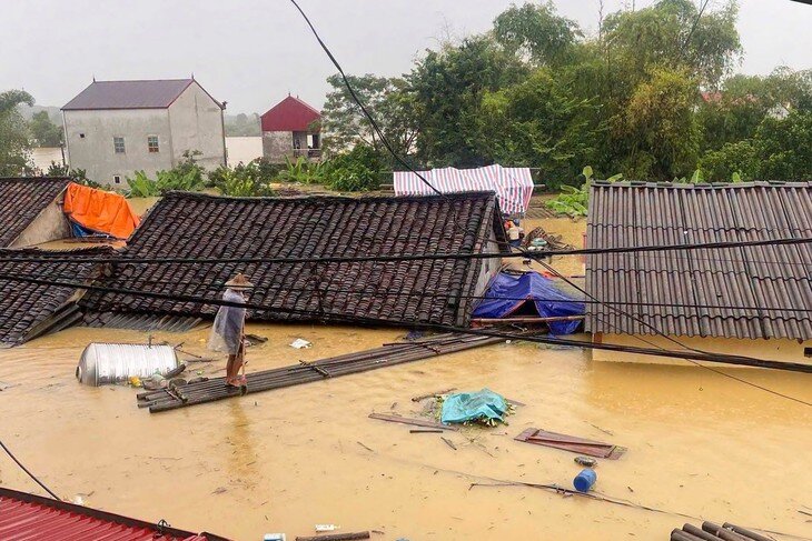 Cảnh báo ngập úng do mưa rất lớn nhiều khu vực ở Trung Bộ. Ảnh: PV