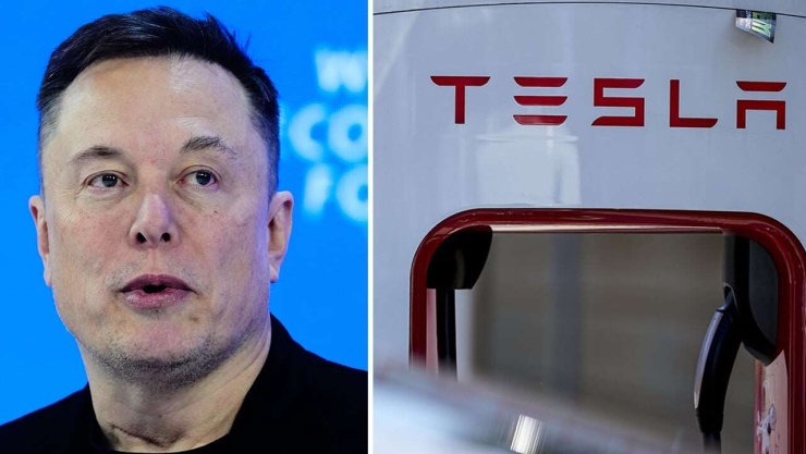 Tesla của tỷ phú Elon Musk. Ảnh AP