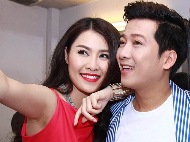 Hình ảnh thân mật của Quế Vân - Trường Giang cách đây nhiều năm.