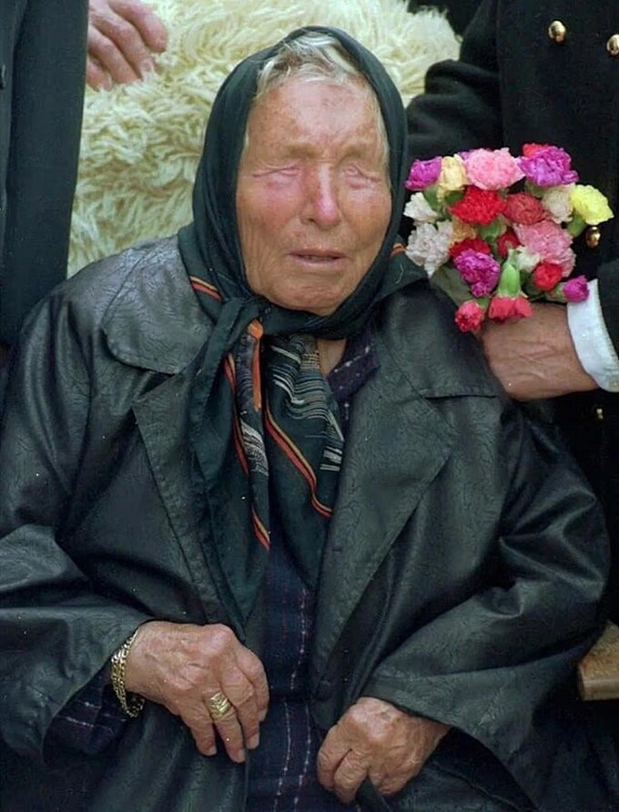 Nhà tiên tri mù Baba Vanga lúc sinh thời. Ảnh: DM