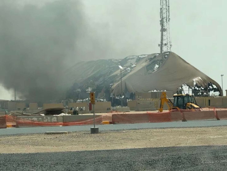 Ảnh chụp&nbsp; sau cuộc tấn công của Iran vào trại Buehring, Kuwait. Ảnh CBS News/The Daily Beast