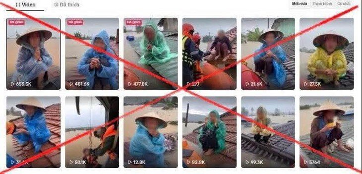 Tin giả trong mùa mưa lũ lan truyền trên mạng xã hội.
