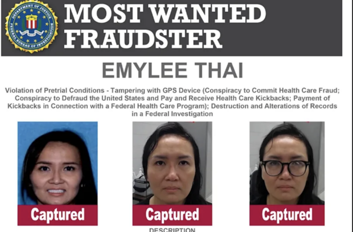 Thông tin truy nã đối tượng Emily Thai. (Ảnh: KHOU)