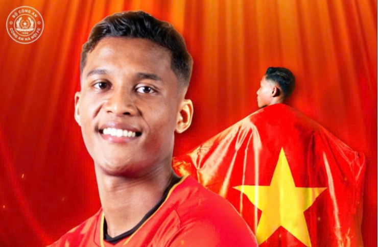 Nguyễn Adou Leygley Minh đã được gọi vào ĐT Việt Nam. Ảnh: Công An Hà Nội FC