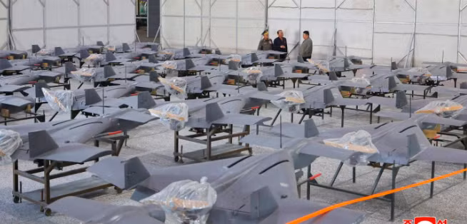 Hình ảnh về nhà máy sản xuất UAV được Triều Tiên công bố. (Ảnh: KCNA)