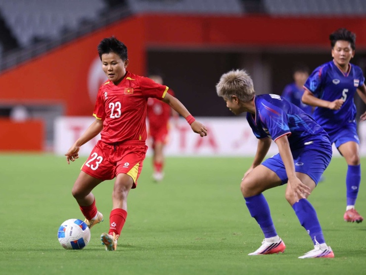 ĐT nữ Việt Nam hoà ĐT nữ Thái Lan 0-0. Ảnh: VFF.