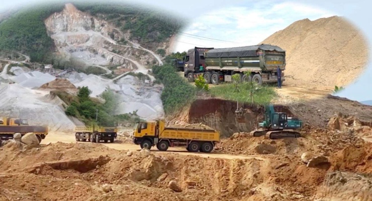 Đưa ra đấu giá với số lượng mỏ lớn (58 mỏ) ngay trong thời điểm có nhiều phản ánh khan hiếm nguồn khoáng sản làm VLXD thông thường, nhất là đất đắp, đá… được xem là động thái mới nhất của cấp thẩm quyền Quảng Ngãi, nhằm góp phần giảm nhiệt cho tình trạng này trên địa bàn tỉnh. Ảnh: CX