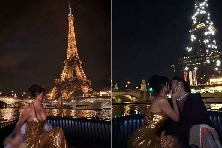 Kim Kardashian và Lewis Hamilton trong buổi hẹn hò ở Paris. Ảnh: Instagram
