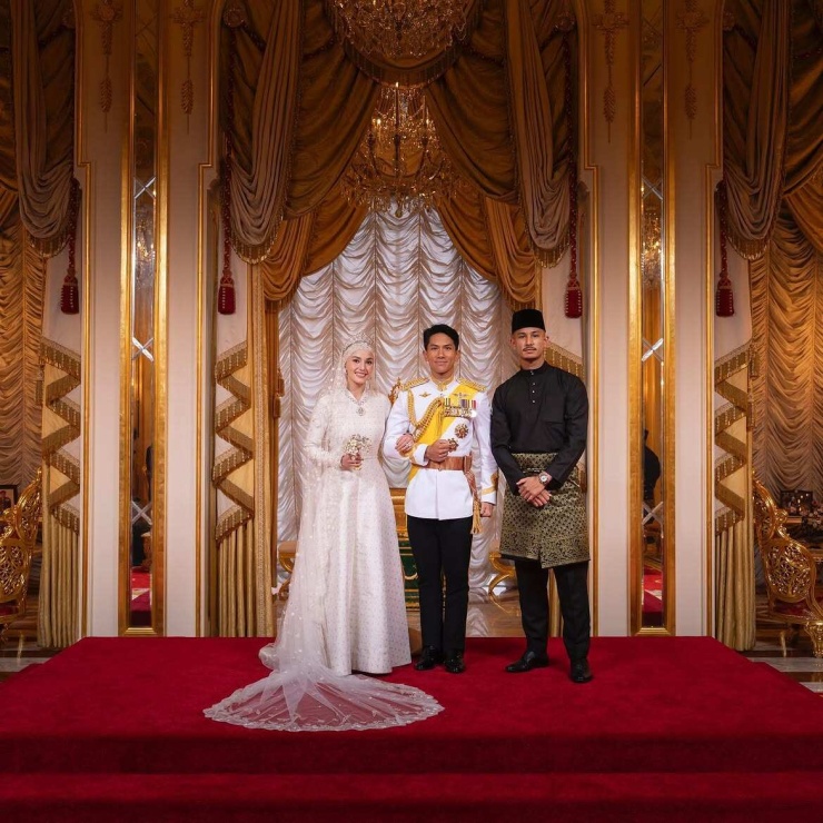 Bolkiah tại đám cưới anh họ, Hoàng tử Mateen, hồi năm 2024. Ảnh: Instagram