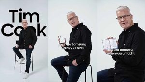 Samsung “châm chọc” Apple khi tung video Tim Cook giới thiệu Galaxy Z Fold8
