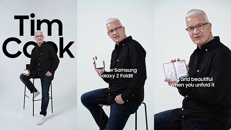 Người đàn ông tên "Tim Cook" giới thiệu chiếc Galaxy Z Fold8.