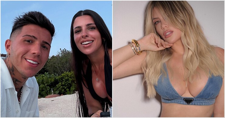 Nữ MC xinh đẹp Wanda Nara (bên phải) từng bị nghi tán tỉnh Enzo