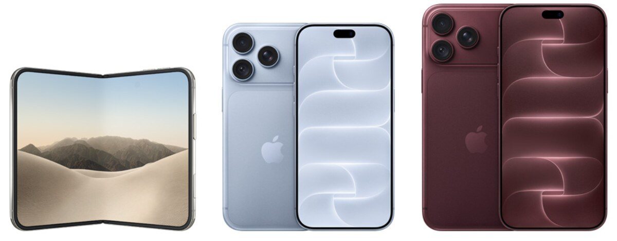 So sánh kích cỡ của iPhone Duo và iPhone 18 Pro và iPhone 18 Pro Max.