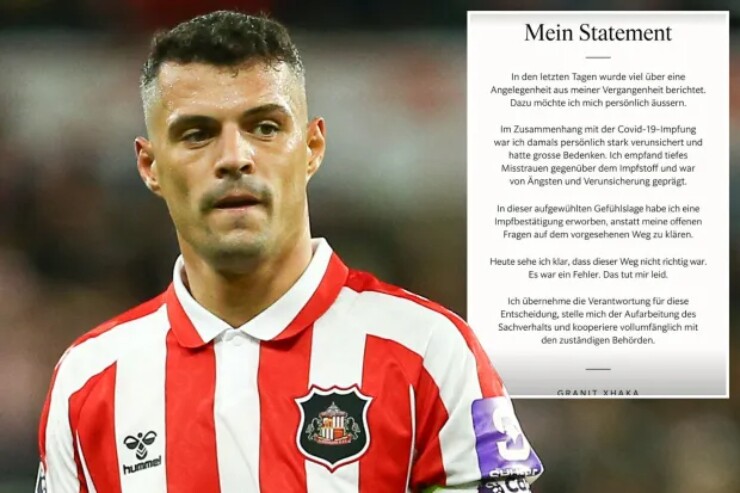 Xhaka có thể đối diện án tù vì&nbsp;sử dụng giấy chứng nhận tiêm vaccine Covid-19 không hợp lệ vào năm 2022