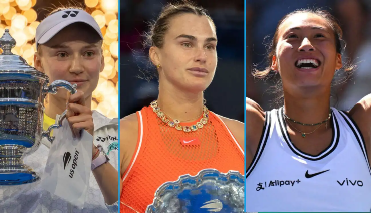 Rybakina (bên trái) lần đầu giữ số 1 WTA