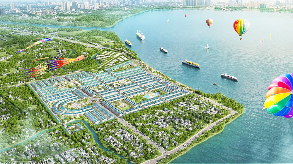 Hiep Phuoc Premia có quy mô 80ha, được quy hoạch hơn 40 tiện ích theo chuẩn Biophilic Living, trải dài bên hơn 1km bờ sông Soài Rạp.
